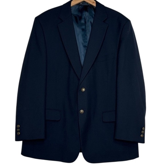 Gianelli Blazer Two Gold Button Wool Blend Professional Classic‎ Size 46R - Picture 1 of 7
